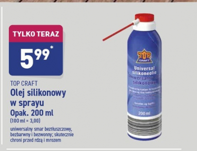 Olej silikonowy w sprayu Top craft promocja