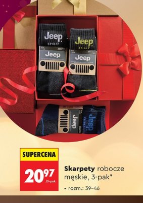 Skarpety robocze męskie Jeep Spirit 1941 3-pak promocja w Biedronka