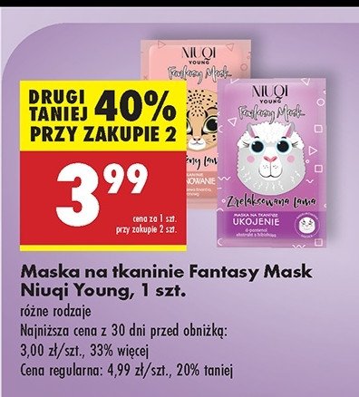 Maseczka na tkaninie słodka pandziula Niuqi fantasy mask promocja