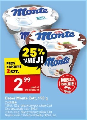 Deser Monte Zott, 150 g promocja w Twój Market