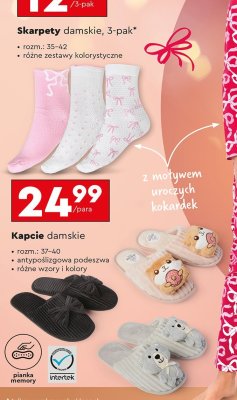 Kapcie damskie promocja w Biedronka