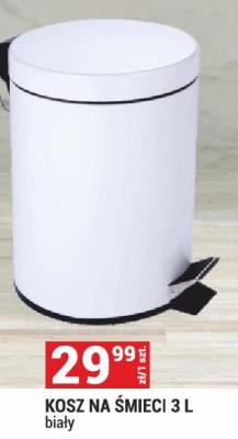 Kosz na śmieci 3 L biały promocja w Merkury Market