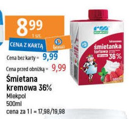 Śmietanka tortowa 36 % Rolmlecz promocja