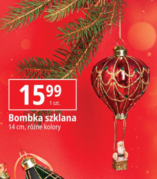 Bombka szklana 14 cm promocja