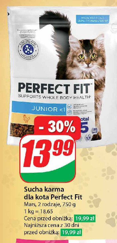 Karma dla kota junior <1 kurczak Perfect fit promocja