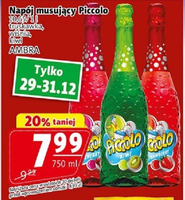 Napój Piccolo musujący różne smaki promocja w Prim Market