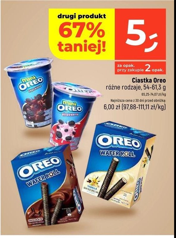 Ciastka mini czekoladowe Oreo promocja