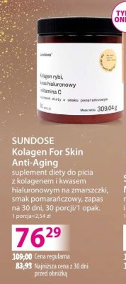 Suplement diety SUNDOSE Kolagen For Skin Anti-Aging promocja w Hebe