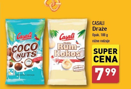 Draże coco nuts Casali promocja w Aldi