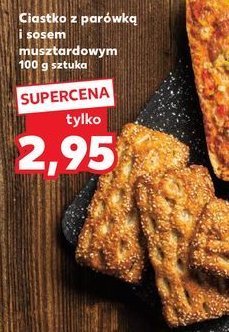 Ciastko z parówką i sosem musztardowym promocja