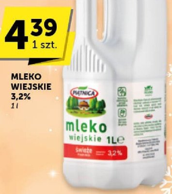 Mleko Piątnica wiejskie 3,2% promocja w Groszek