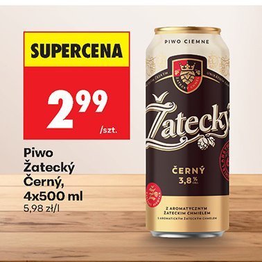 Piwo Żatecký Černý promocja w Biedronka