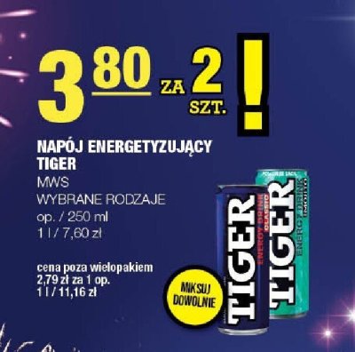 Napój energetyzujący  promocja w SPAR