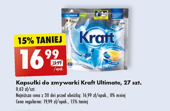 Kapsu艂ki do zmywarek lime Kraft ultimate promocja