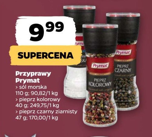 Pieprz czarny ziarnisty - młynek Prymat promocja