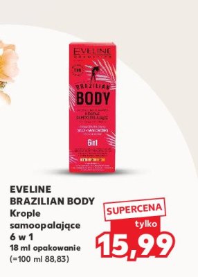 Skoncentrowane krople samoopalające do twarzy i ciała Eveline brazilian body promocja