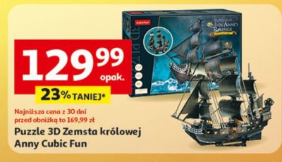 Puzzle 3D Zemsta królowej Anny Cubic Fun promocja w Auchan