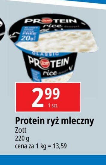 Ryż proteinowy classic Zott protein promocja