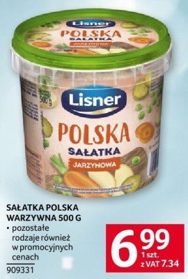 Sałatka polska warzywna Lisner promocja w Selgros