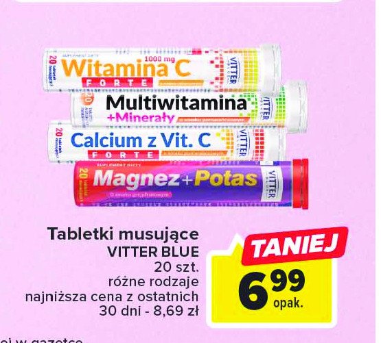 Tabletki musujące witamina c Vitter blue promocja
