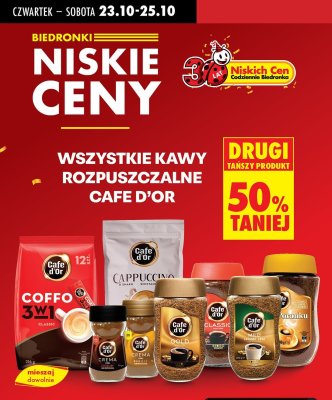 Wszystkie kawy rozpuszczalne Cafe D'Or promocja w Biedronka