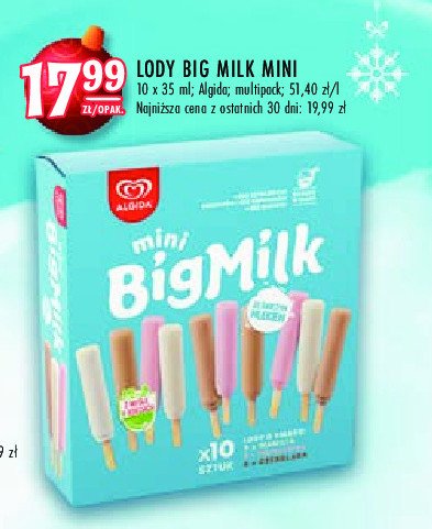 Lody mini Algida big milk promocja