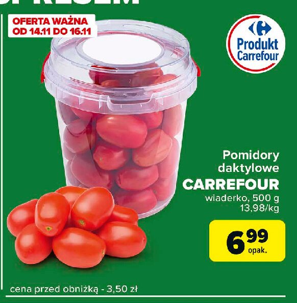 Pomidory daktylowe Carrefour promocja w Carrefour Express