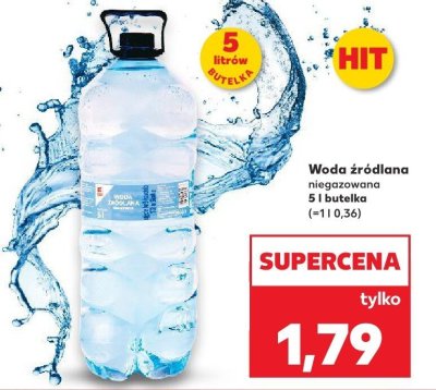 Woda źródlana niegazowana 5 l  promocja w Kaufland