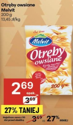 Otręby owsiane Melvit promocja w Delikatesy Centrum