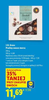 Praliny owoce morza 250 g promocja w Lidl