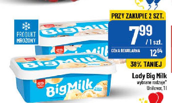 Lody stracciatella Algida big milk promocje