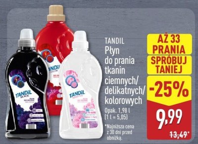Płyn do prania tkanin ciemnych/delikatnych/kolorowych TANDIL promocja w Aldi