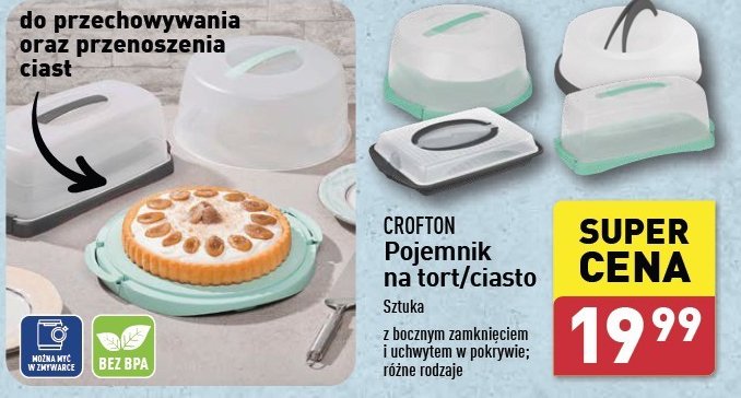 Pojemnik na ciasto Crofton promocja w Aldi