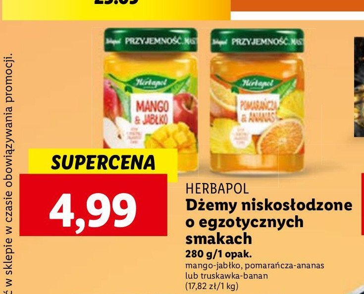 Dżem pomarańcza-ananas Herbapol promocja