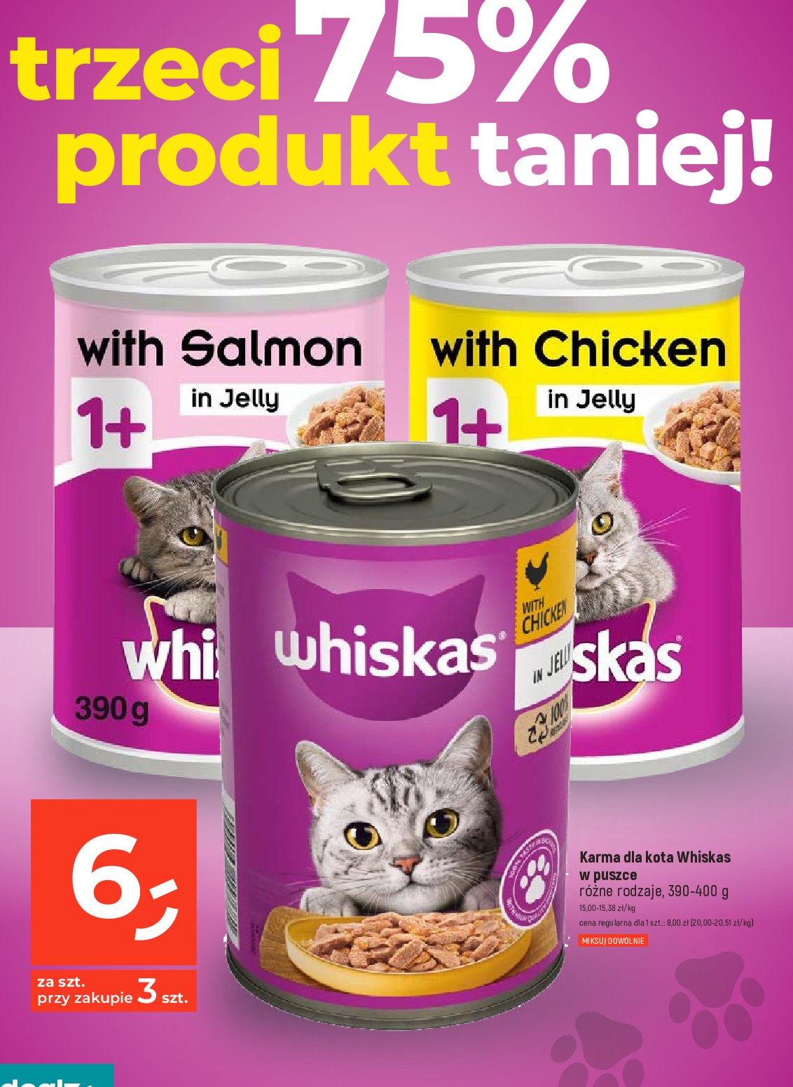 Karma dla kota z łososiem Whiskas promocja
