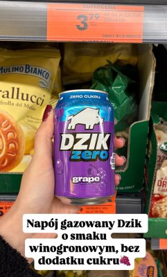 Napój gazowany winogronowy Zero Grape promocja w Biedronka