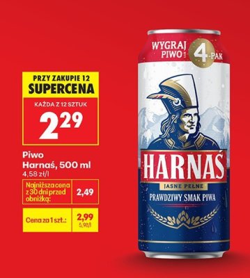 Piwo Harnas 500 ml promocja w Biedronka