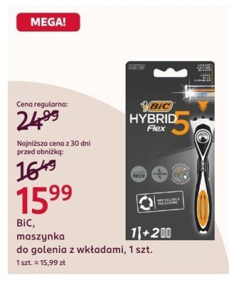 Maszynka do golenia BIC, maszynka do golenia z wkładami, 1 szt. promocja w Rossmann