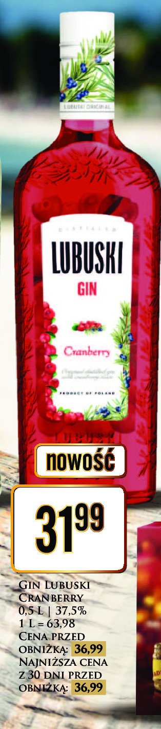 Gin LUBUSKI GIN CRANBERRY promocja