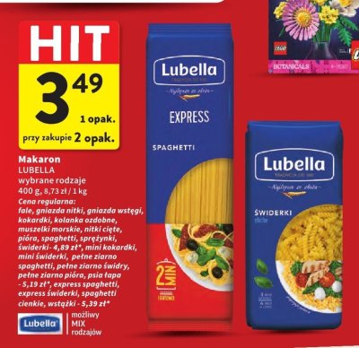 Makaron Lubella wybrane rodzaje promocja w Intermarche
