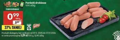 Parówki drobiowe Gano promocja w Delikatesy Centrum