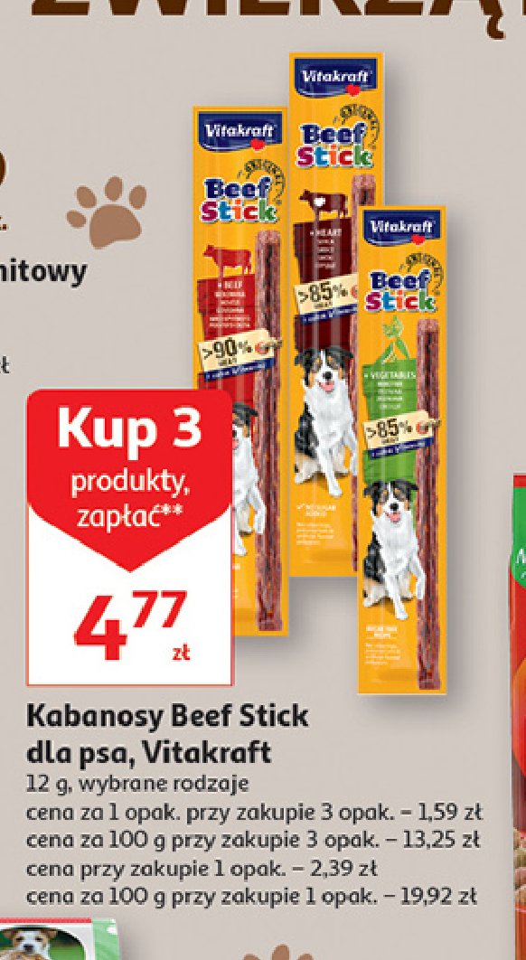 Przek膮ska z sercami Vitakraft beef stick promocja