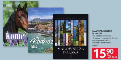 Kalendarz ścienny 34 x 44 cm promocja w Selgros