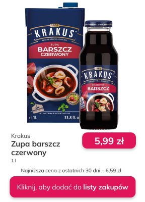 Zupa barszcz czerwony 1 l promocja w Stokrotka