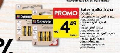 Bateria alkaliczna Domedia AA LR6 promocja w Intermarche