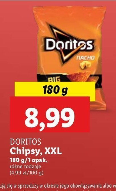 Natchosy nacho cheese Doritos Frito lay doritos promocja w Lidl