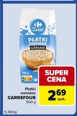Płatki owsiane Carrefour 500g promocja w Carrefour Express