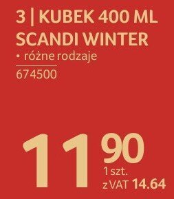 Kubek 400 ml Scandi Winter różne rodzaje promocja w Selgros