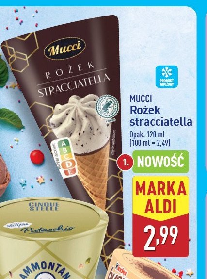 Rożek stracciatella Mucci promocja w Aldi