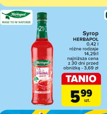 Syrop o smaku oranżady Herbapol promocja